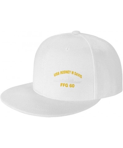 USS Rodney M Davis FFG 60 Flag-Denim Hats Cowboy Knit hat Baseball Caps Fisherman's hat White $16.78 Baseball Caps