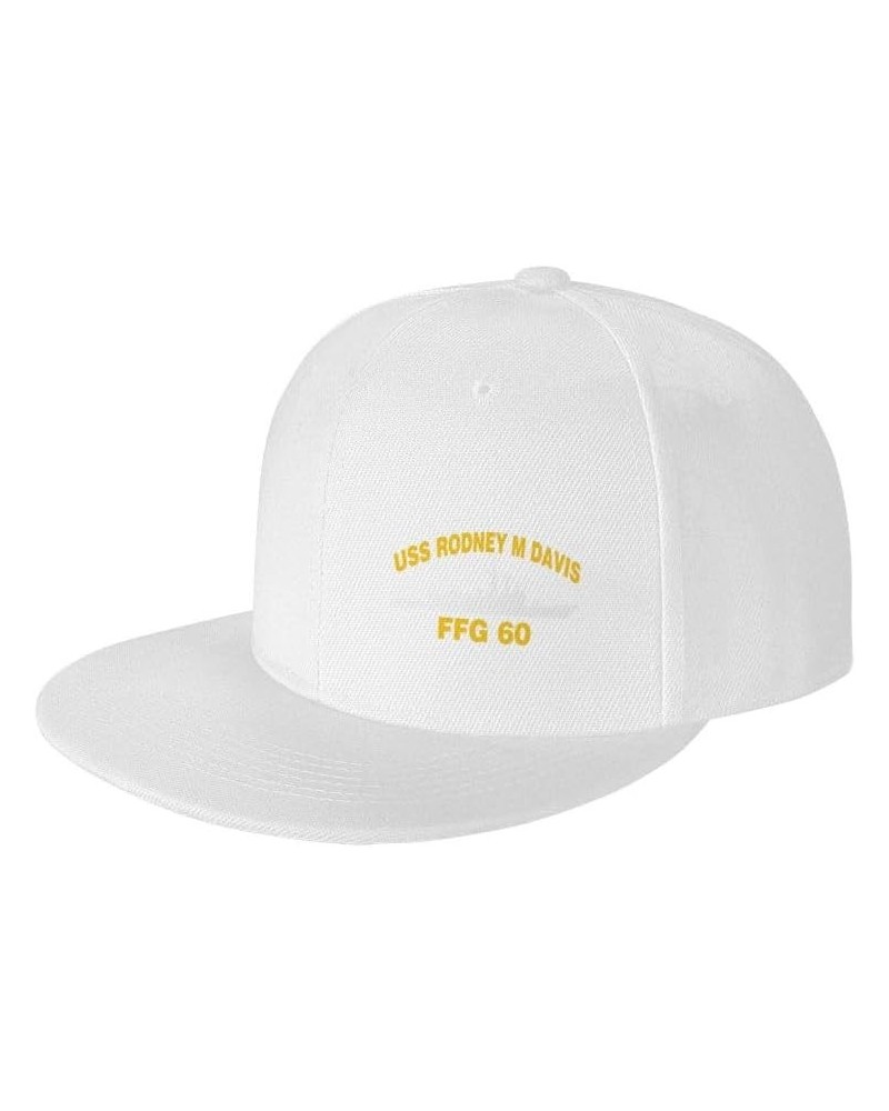 USS Rodney M Davis FFG 60 Flag-Denim Hats Cowboy Knit hat Baseball Caps Fisherman's hat White $16.78 Baseball Caps