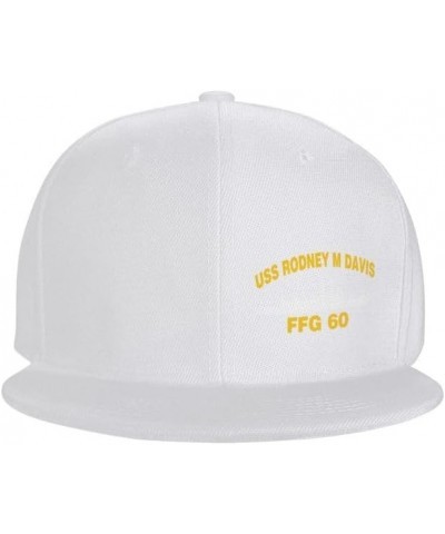 USS Rodney M Davis FFG 60 Flag-Denim Hats Cowboy Knit hat Baseball Caps Fisherman's hat White $16.78 Baseball Caps