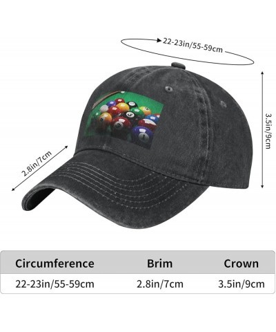 Baseball Cap Classic Dad Hat for Men Women Adjustable Baseball Hat Billiards Dad Cap All Seasons Black $9.06 Baseball Caps