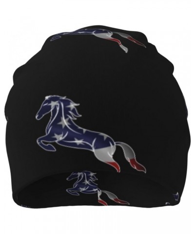 American Horse Eco-Chic Knit Hats Fashionable Functionality for Modern Living Black $11.59 Skullies & Beanies