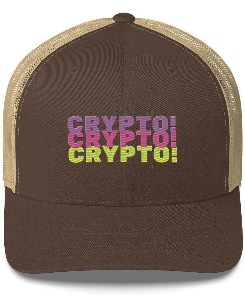 CRYPTO Colors Trucker Cap Brown/Khaki $27.73 Baseball Caps