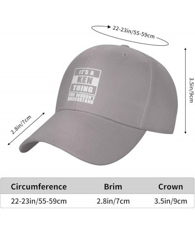 Women's and Men's Baseball Cap It's A Ken Thing You Woudn't Understand Vintage Dad Hat Adjustable Casquette Cap Gray $10.83 B...