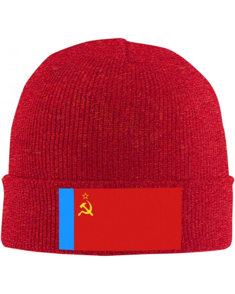 Flag of The Russian Soviet Federative Socialist Republic Beanie Hat Skull Knit Warm Cap Women Men Soft Stretch for Winter4 Re...