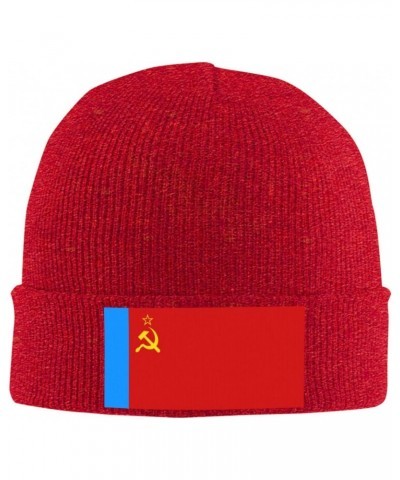 Flag of The Russian Soviet Federative Socialist Republic Beanie Hat Skull Knit Warm Cap Women Men Soft Stretch for Winter4 Re...