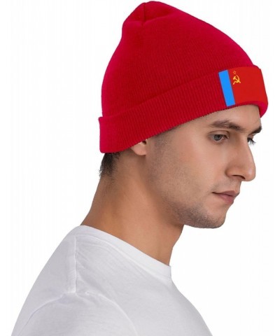 Flag of The Russian Soviet Federative Socialist Republic Beanie Hat Skull Knit Warm Cap Women Men Soft Stretch for Winter4 Re...