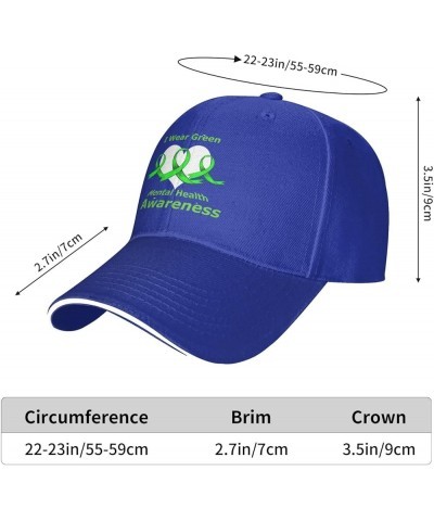 Mental Health Awareness Month Baseball Cap Hats for Men Women Sun Hat Dad Hats Running Workouts Hats Blue $9.24 Baseball Caps