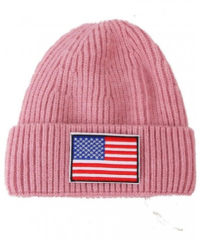 Large 2021 Outdoor Hat Winter Adult Neutral Hat Keep Warm Hats Decorate Knitted Woolen Hats Soft Warm Ball Caps Pink $8.20 Sk...