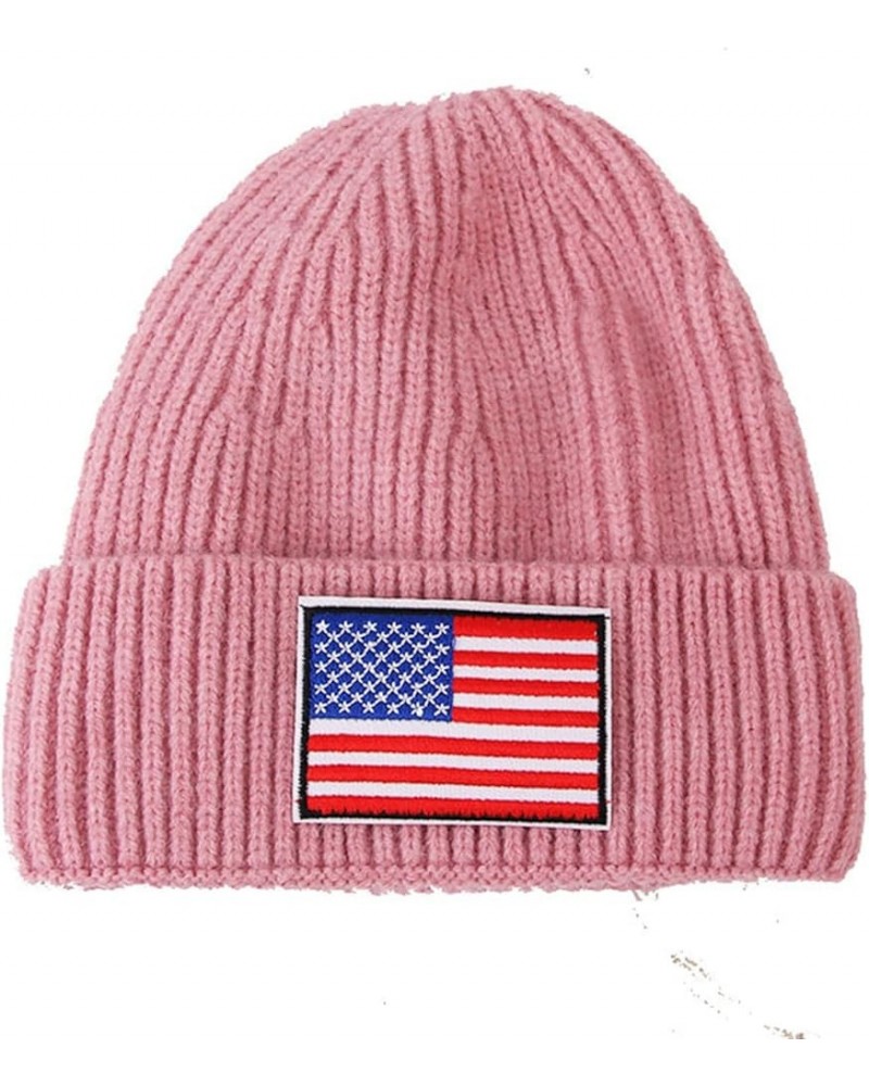 Large 2021 Outdoor Hat Winter Adult Neutral Hat Keep Warm Hats Decorate Knitted Woolen Hats Soft Warm Ball Caps Pink $8.20 Sk...