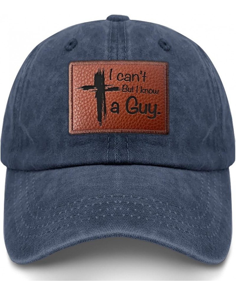 Funny Hat I Can't But Know an Guy Hat Men Baseball Cap Graphic Cap Navy Blue Classic-2 $10.90 Baseball Caps