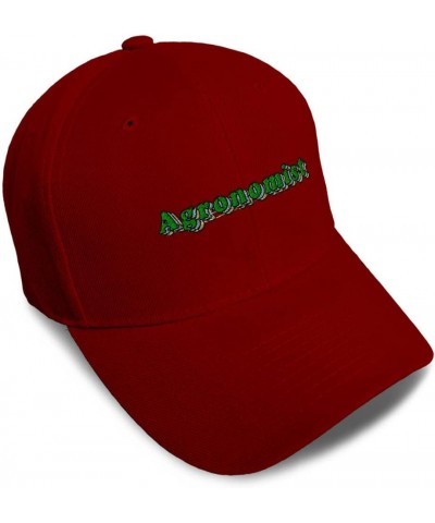 Baseball Cap Agronomist Production Acrylic Soil Dad Hats for Men and Women Burgundy Design Only $12.96 Baseball Caps