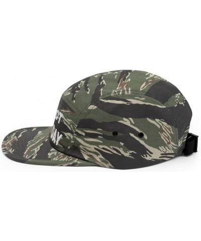 Not Today Hat (Embroidered Five Panel Cap) Green Tiger Camo $14.24 Baseball Caps