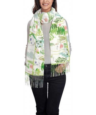 Women'S Fashion Scarves Long Shawl Winter Thick Warm Knit Abstract Art Print Scarf Springtime Herb Garden $15.09 Scarves