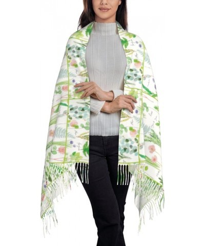 Women'S Fashion Scarves Long Shawl Winter Thick Warm Knit Abstract Art Print Scarf Springtime Herb Garden $15.09 Scarves