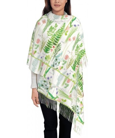 Women'S Fashion Scarves Long Shawl Winter Thick Warm Knit Abstract Art Print Scarf Springtime Herb Garden $15.09 Scarves