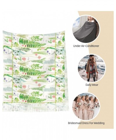 Women'S Fashion Scarves Long Shawl Winter Thick Warm Knit Abstract Art Print Scarf Springtime Herb Garden $15.09 Scarves