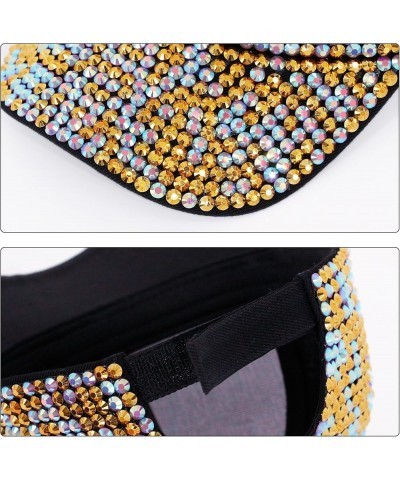 Women's Full Sparkle Studded Rhinestone Baseball Cap Gem Bling Ponycap Adjustable Trucker Hat Outdoors Sun Cap Colorful $13.1...