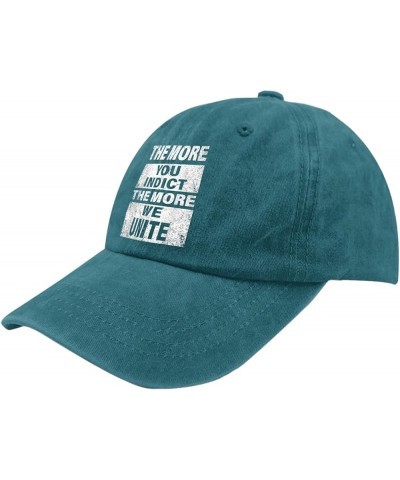 The More You Indict The More We Unite Trump 2024 Hats Vote Hat for Women Mens Pigment Black Custom Hat Cyan Blue $13.10 Cowbo...