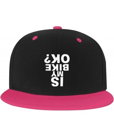 Adjustable Snapback Hat for Men Women, is My Bike Ok Unisex Hip Hop Baseball Cap Trucker Dad Hats Pink $10.72 Baseball Caps