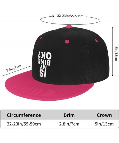 Adjustable Snapback Hat for Men Women, is My Bike Ok Unisex Hip Hop Baseball Cap Trucker Dad Hats Pink $10.72 Baseball Caps