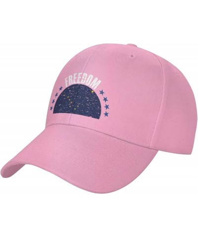 Adjustable The Alaska Flag and Freedom Baseball Cap Women Men Hat Truck Driver Baseball Caps Sun Hats Pink $11.50 Baseball Caps