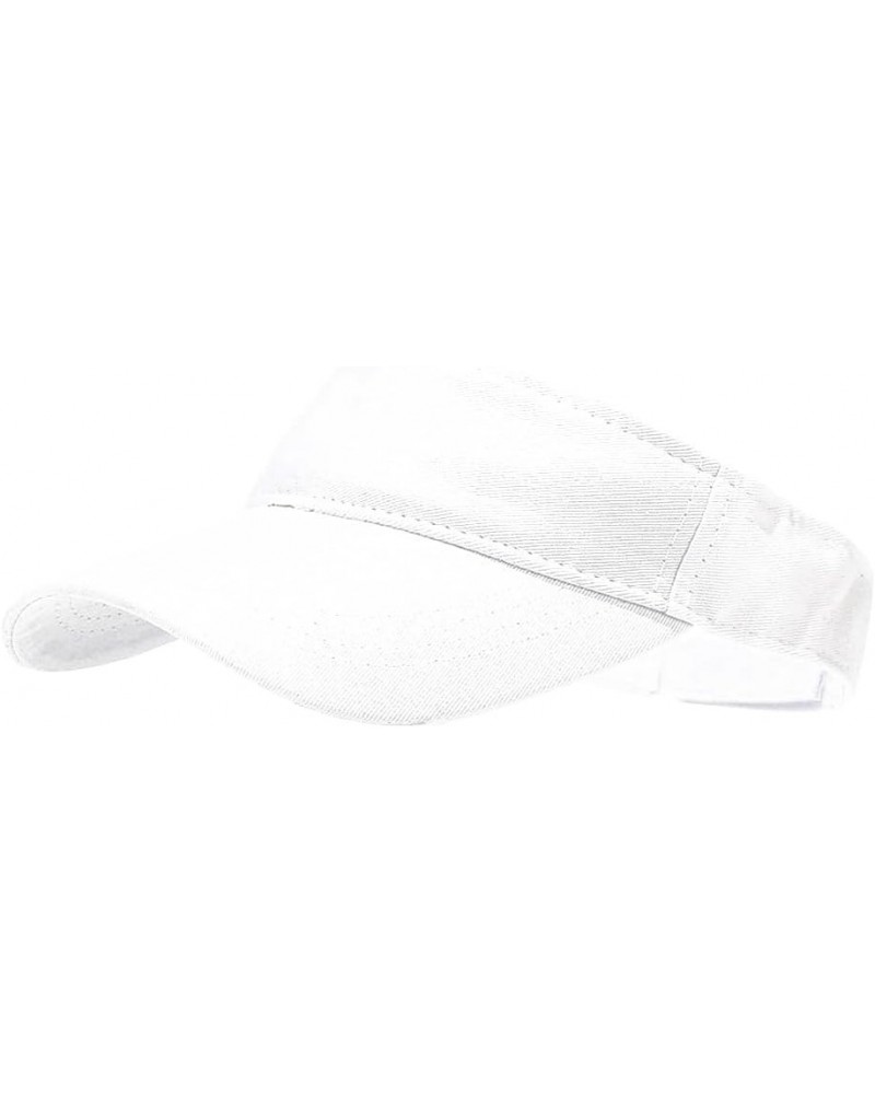 Unisex Sun Visor Hat Empty Top Cap Simple Fashion Sports Sun Hat White $10.79 Visors