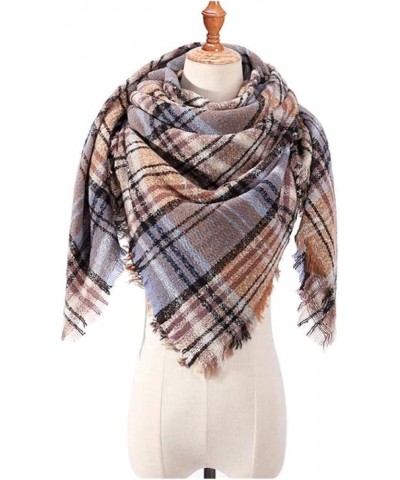 Scarves Scarf Womens Blanket Scarf Fall Winter Classic Tassel Plaid Warm Soft Chunky Large Wrap Shawl Scarfs (Color : B, Size...