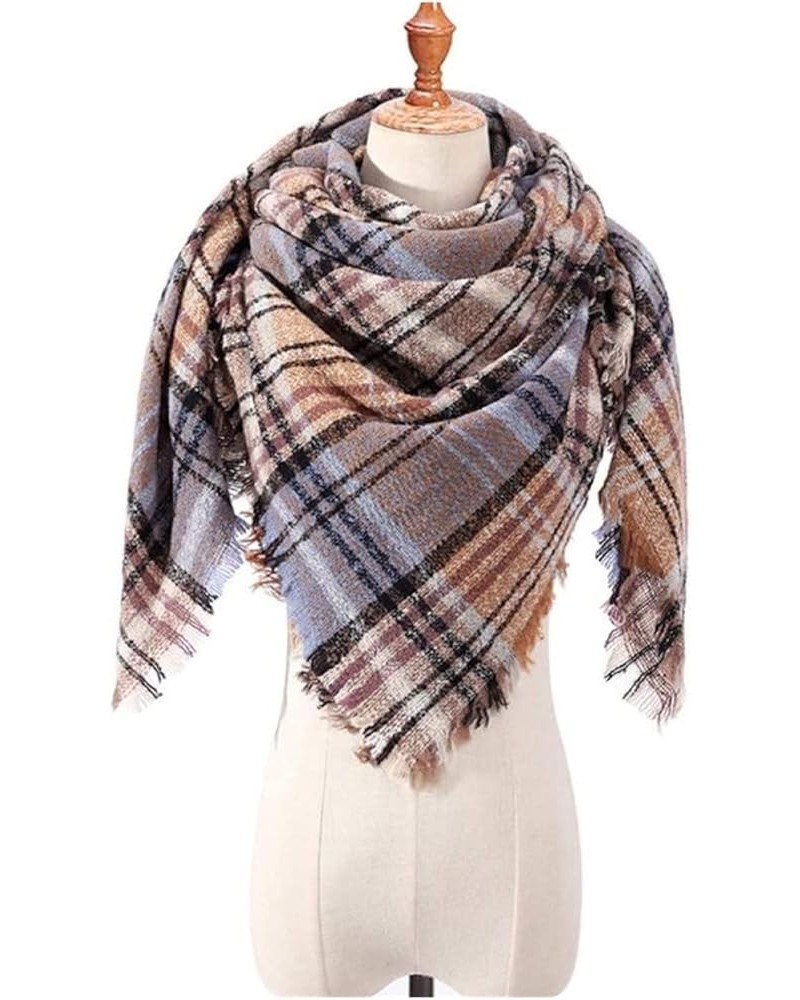 Scarves Scarf Womens Blanket Scarf Fall Winter Classic Tassel Plaid Warm Soft Chunky Large Wrap Shawl Scarfs (Color : B, Size...