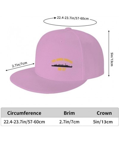 USS Samuel Gompers Ad-37 Flag Baseball Caps Denim Hats Cowboy Knit hat Fisherman's hat Pink $12.32 Baseball Caps