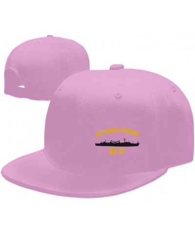 USS Samuel Gompers Ad-37 Flag Baseball Caps Denim Hats Cowboy Knit hat Fisherman's hat Pink $12.32 Baseball Caps