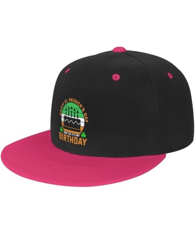 Happy St Patrick s Day and Yes It s My Birthday Baseball Cap for Men Women Snapback Hat Adjustable Flat Bill Hats Pink $11.87...