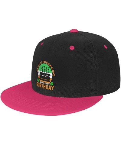 Happy St Patrick s Day and Yes It s My Birthday Baseball Cap for Men Women Snapback Hat Adjustable Flat Bill Hats Pink $11.87...