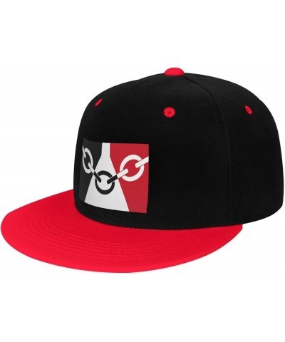 Black Country Flag Snapback Hat for Men Women Baseball Cap Trucker Flat Bill Hats Dad Caps Red $12.12 Baseball Caps