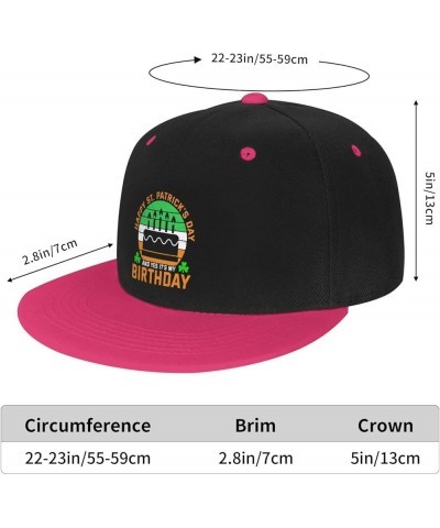 Happy St Patrick s Day and Yes It s My Birthday Baseball Cap for Men Women Snapback Hat Adjustable Flat Bill Hats Pink $11.87...