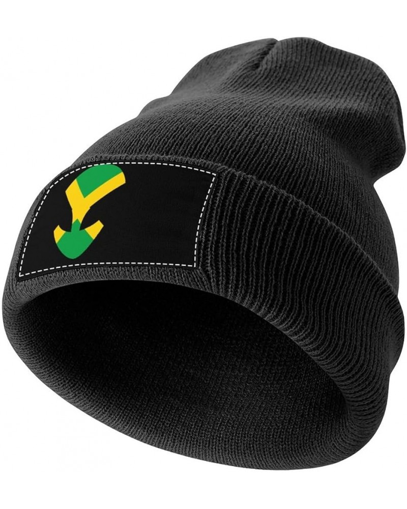 Jamaican Flag Alien Knit Hat Warm Beanie Cap Cuffed Soft Skull Cap Winter Hats for Men and Women Black-style $11.77 Skullies ...