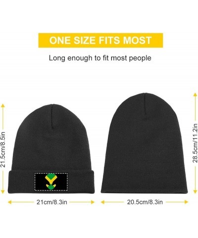 Jamaican Flag Alien Knit Hat Warm Beanie Cap Cuffed Soft Skull Cap Winter Hats for Men and Women Black-style $11.77 Skullies ...