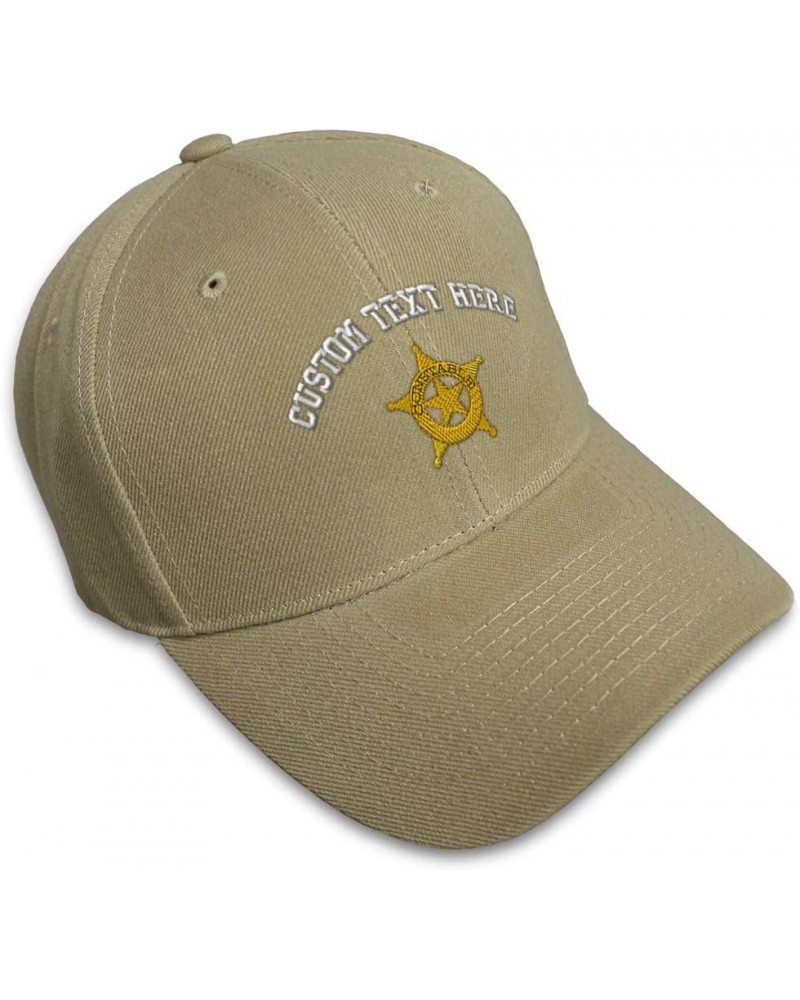 Custom Baseball Cap Constable Police B Embroidery Dad Hats for Men & Women Khaki Personalized Text Here $13.50 Baseball Caps