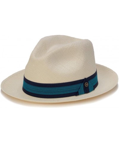 Men's 100% Genuine Panama Toquilla Straw Hat White/Natural $49.02 Fedoras