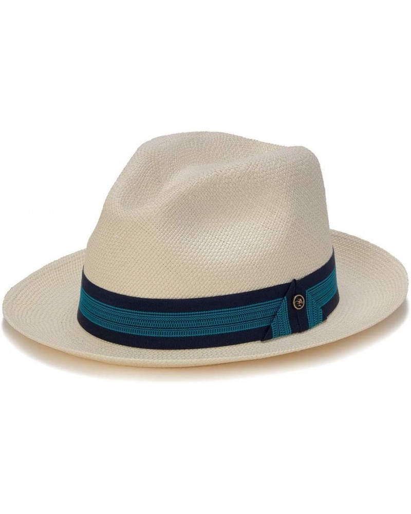 Men's 100% Genuine Panama Toquilla Straw Hat White/Natural $49.02 Fedoras