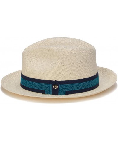 Men's 100% Genuine Panama Toquilla Straw Hat White/Natural $49.02 Fedoras