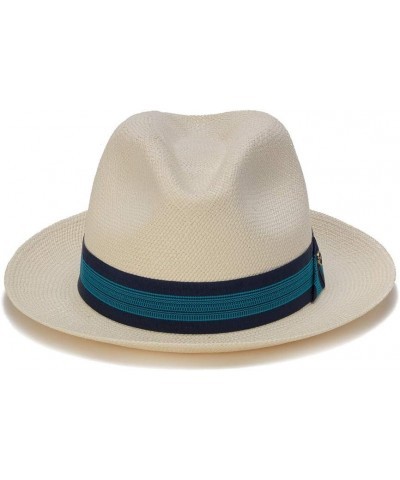 Men's 100% Genuine Panama Toquilla Straw Hat White/Natural $49.02 Fedoras