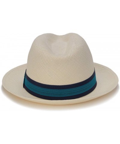 Men's 100% Genuine Panama Toquilla Straw Hat White/Natural $49.02 Fedoras