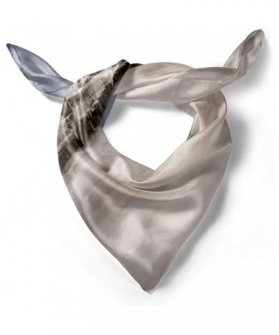 Landscape Head Scarf, Groyne Zingst Germany, Hair Wrap White Tan Baby Blue $17.81 Scarves