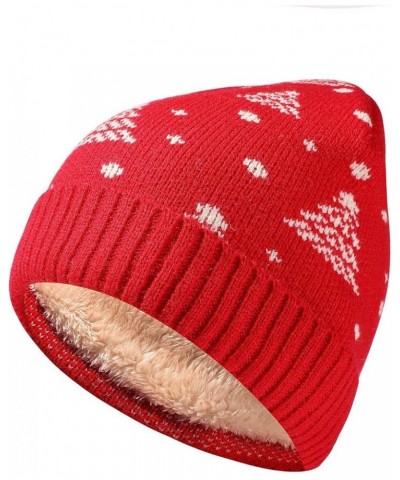 Women Men Winter Cap Autumn/Winter/Christmas Plush Thick Double Layer Warm Knitted Wool Hat Outdoor Headwear Rd1 $11.63 Skull...