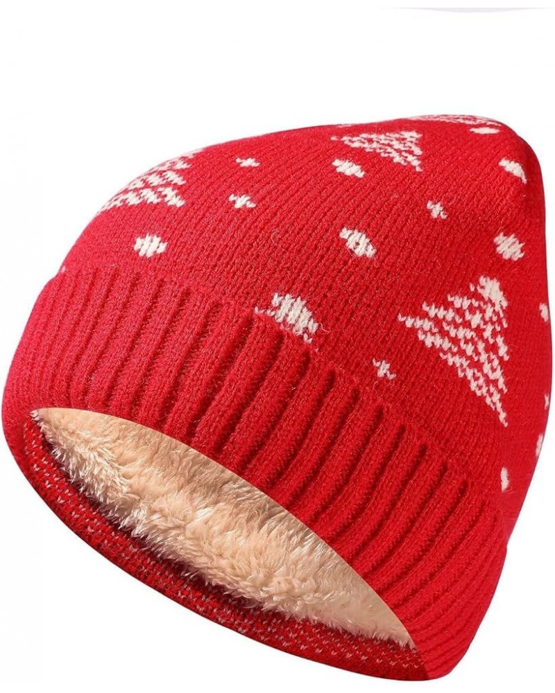 Women Men Winter Cap Autumn/Winter/Christmas Plush Thick Double Layer Warm Knitted Wool Hat Outdoor Headwear Rd1 $11.63 Skull...