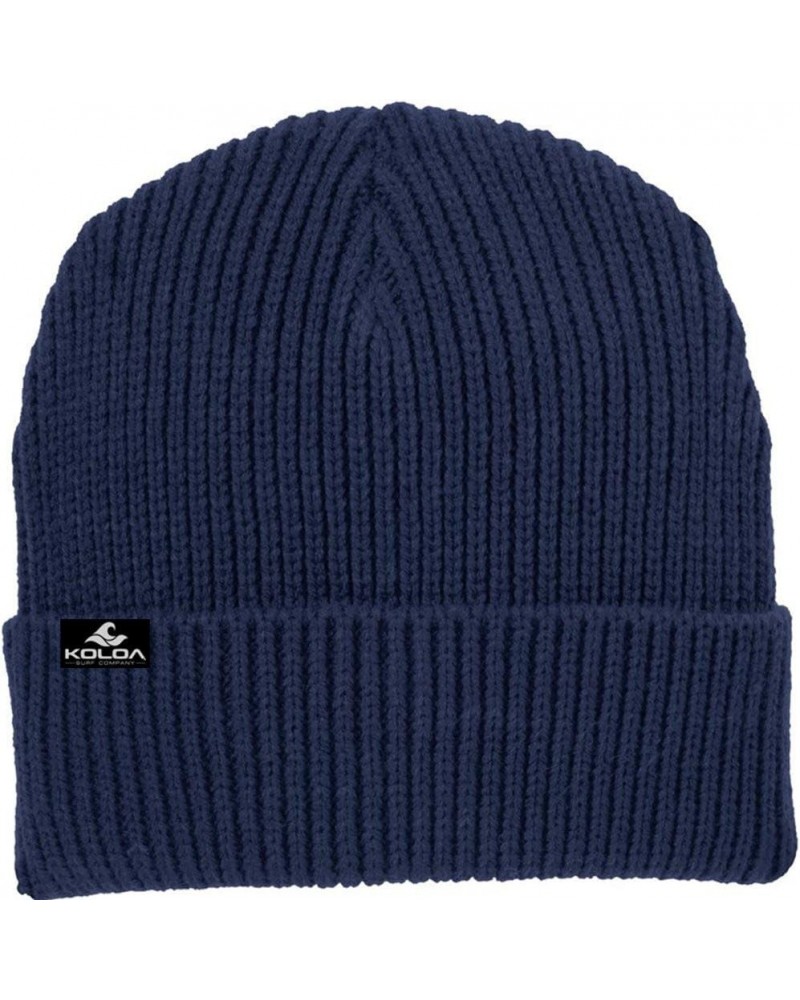 Koloa Surf Heavyweight Watch Hat Knit Ribbed Beanie Cap in 4 Colors Navy $12.30 Skullies & Beanies