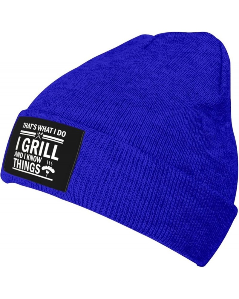 That's What I Do I Drink I Grill and I Know Things? Fashion Beanie Hats Winter Warm Skull Kint Cap Chemo Hat for Men Women Bl...