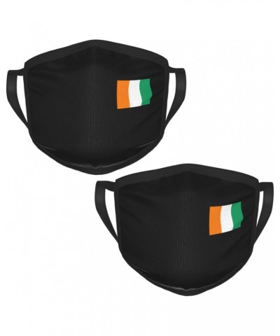 Flag of Côte D'Ivoire Face Mask 2 Pcs Face Cover Reusable Washable Breathable for Men Women Balaclavas Bandanas Black $10.17 ...