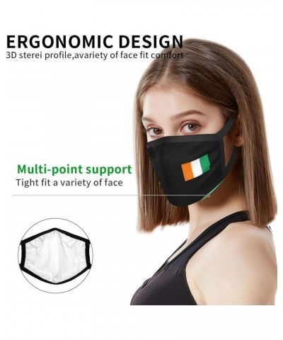 Flag of Côte D'Ivoire Face Mask 2 Pcs Face Cover Reusable Washable Breathable for Men Women Balaclavas Bandanas Black $10.17 ...