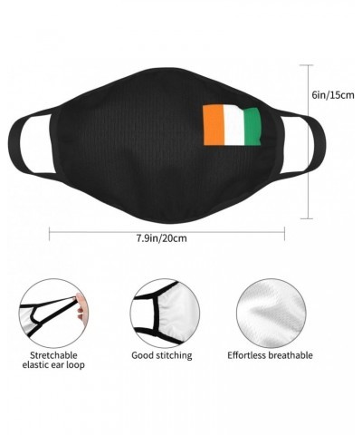 Flag of Côte D'Ivoire Face Mask 2 Pcs Face Cover Reusable Washable Breathable for Men Women Balaclavas Bandanas Black $10.17 ...